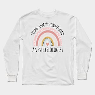 anesthesiologist rainbow pastel Long Sleeve T-Shirt